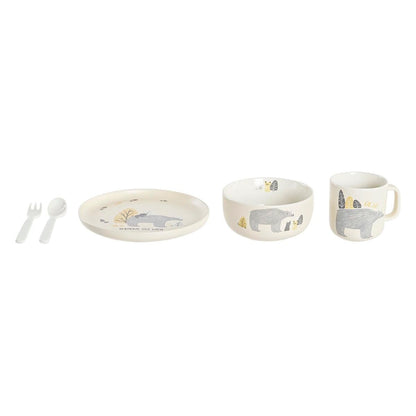 Children’s Dinner Set DKD Home Decor Bear - MES49