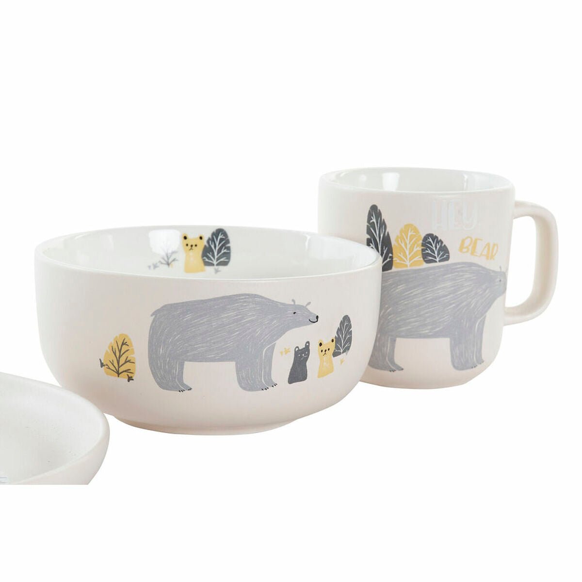 Children’s Dinner Set DKD Home Decor Bear - MES49