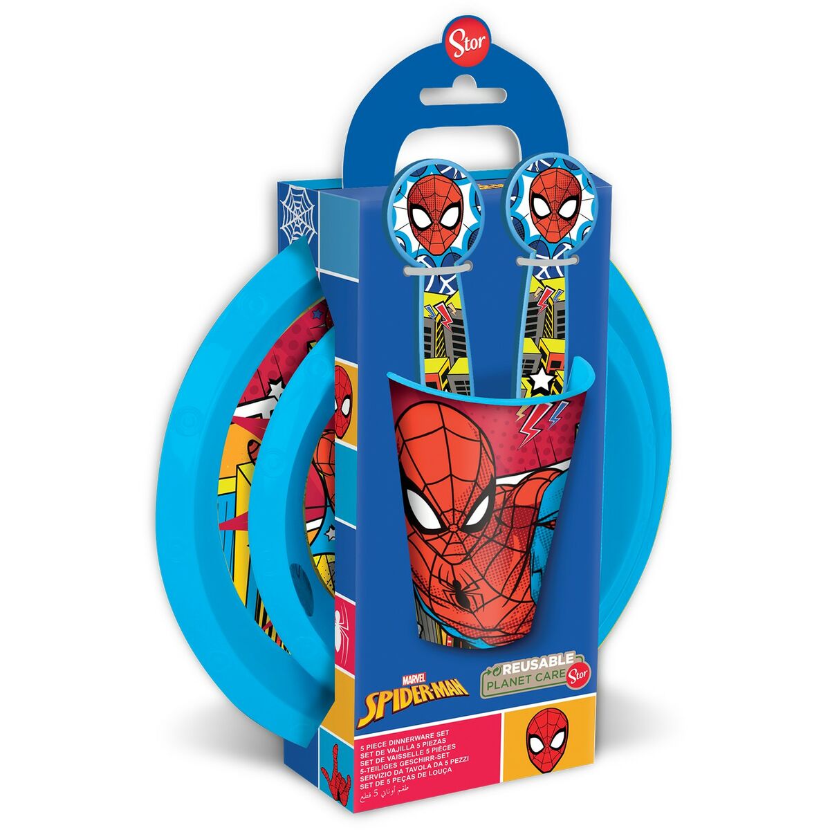 Children’s Dinner Set Spider - Man CZ11313 Plastic (5 Pieces) - MES49