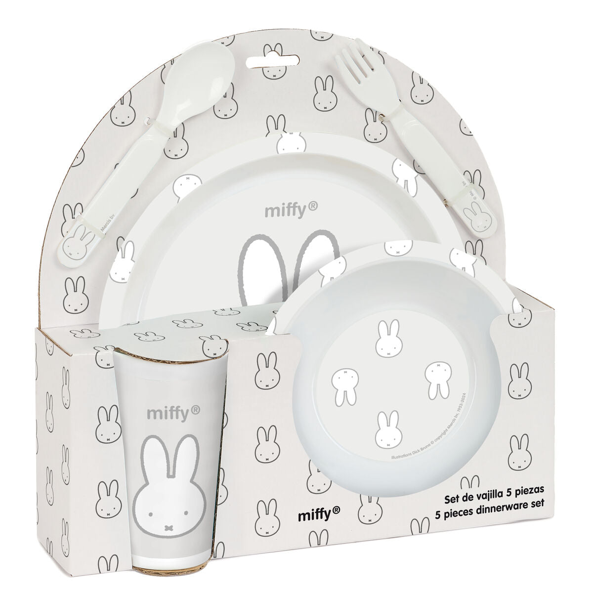 Children's dish set Miffy Niebla (5 Pieces) - MES49