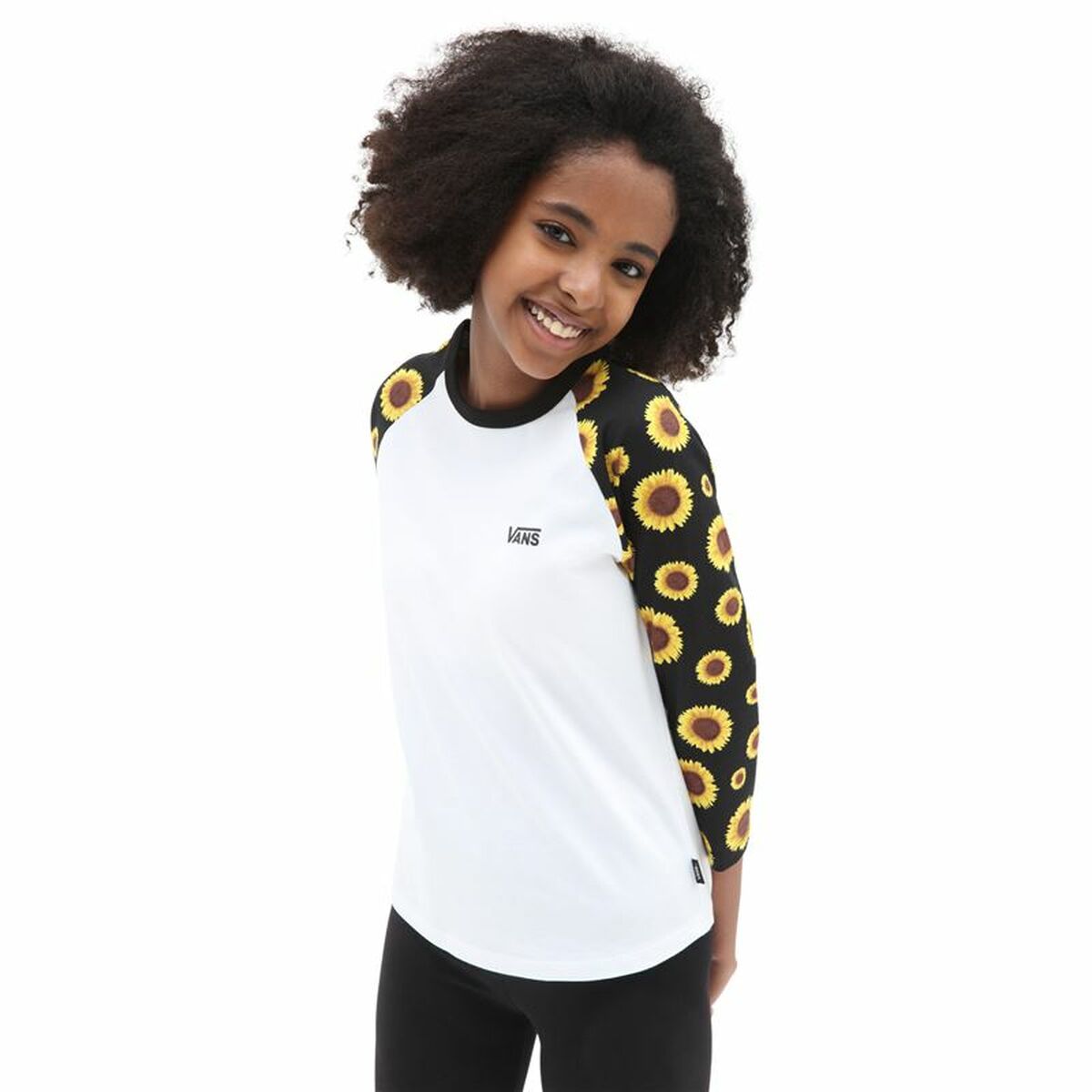 Children’s Long Sleeve T-shirt Vans Sunlit Reglan White - MES49