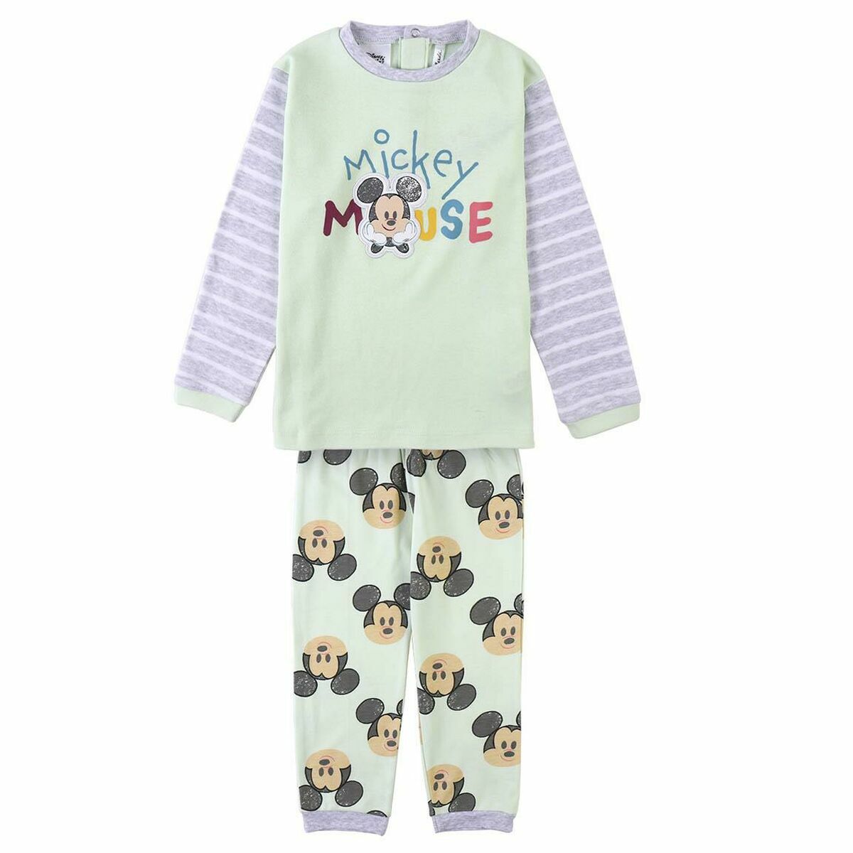 Children's Pyjama Mickey Mouse Pink Green Grey - MES49