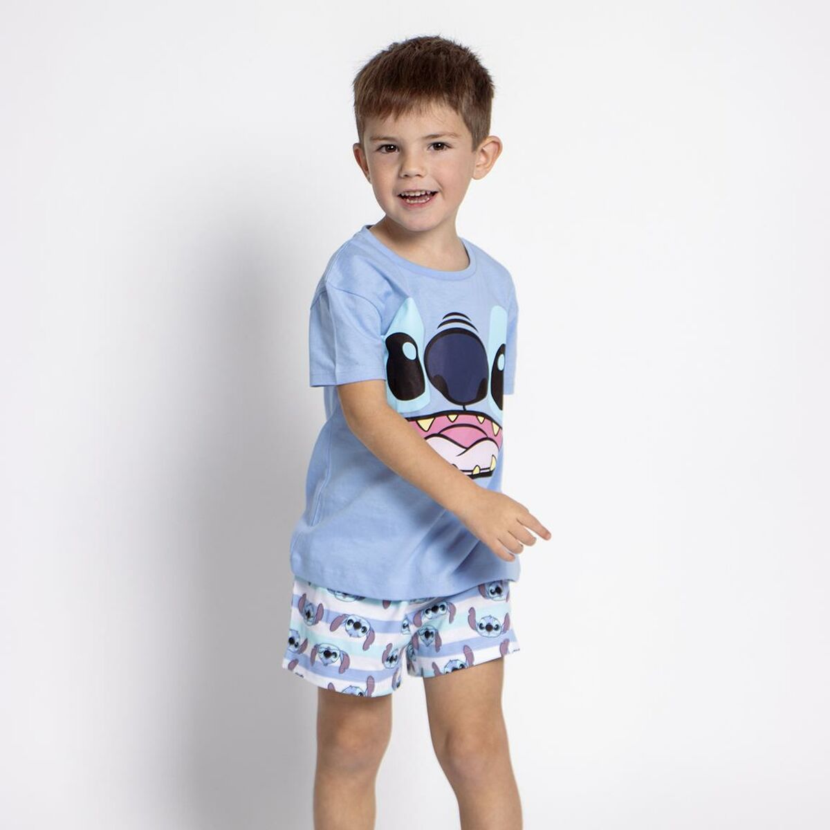 Children's Pyjama Stitch Blue - MES49