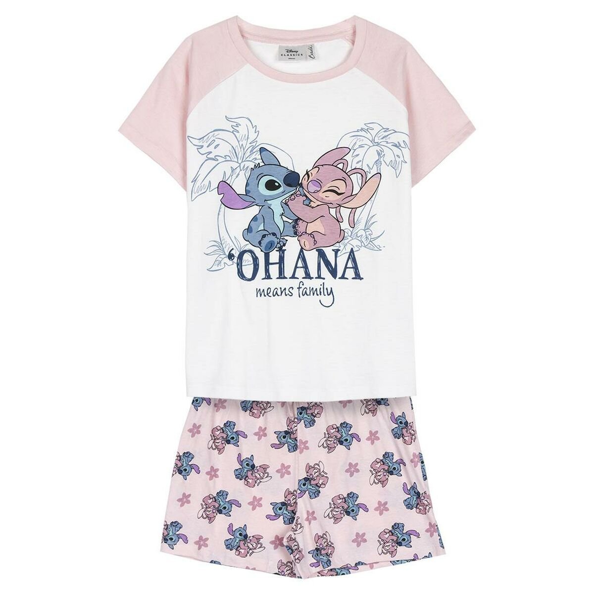 Children's Pyjama Stitch Pink - MES49