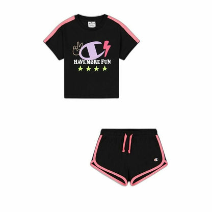 Children's Sports Outfit Champion Black 2 Pieces - MES49