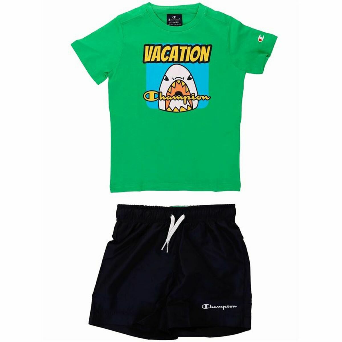 Children's Sports Outfit Champion Green 2 Pieces - MES49