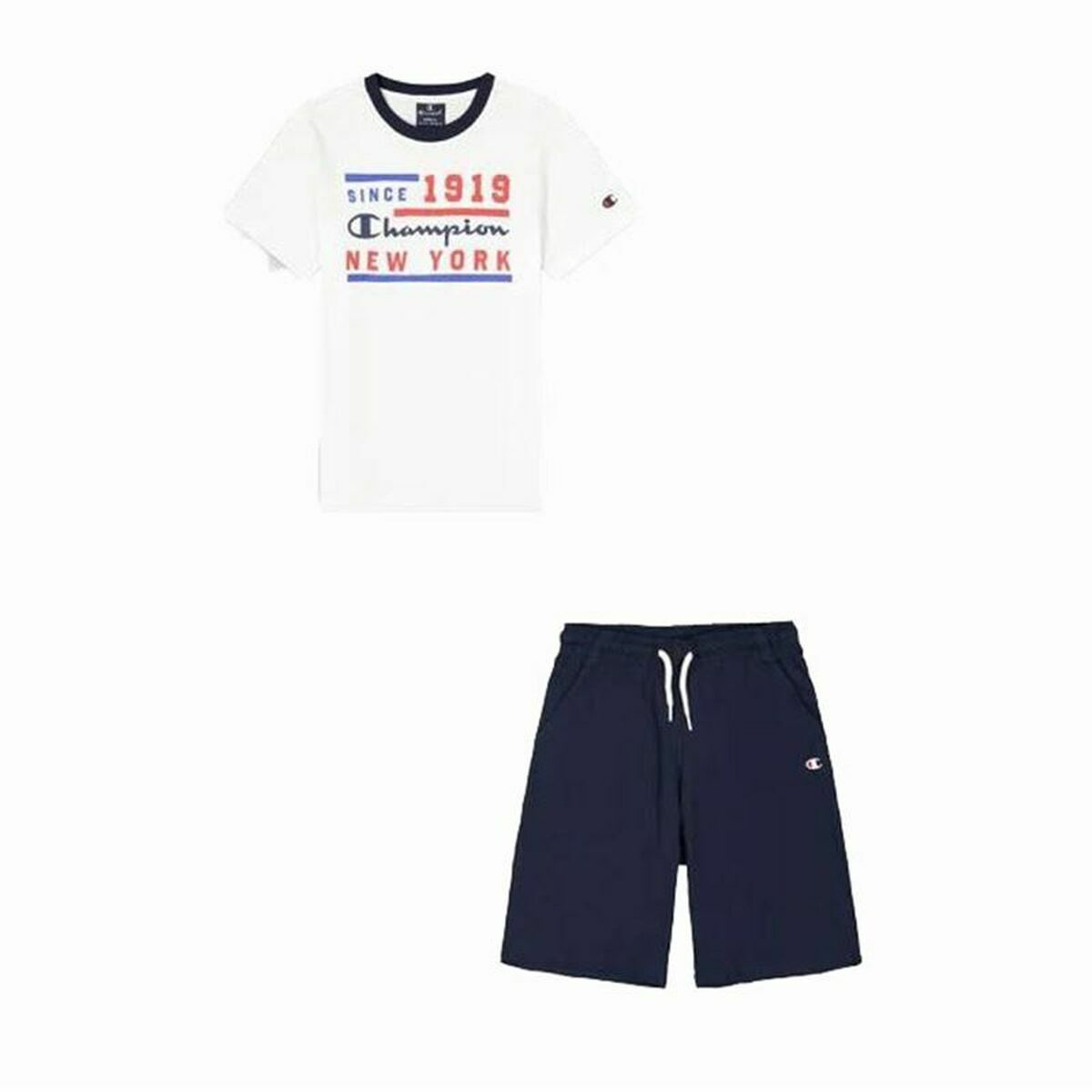 Children's Sports Outfit Champion White 2 Pieces - MES49