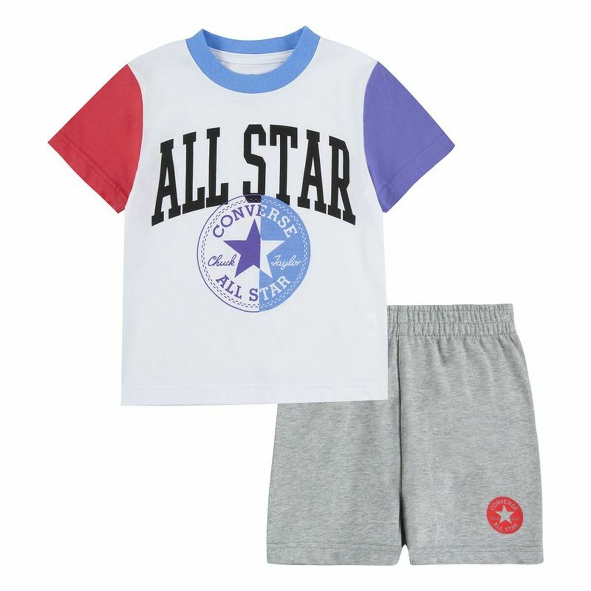 Children's Sports Outfit Converse Blocked White - MES49