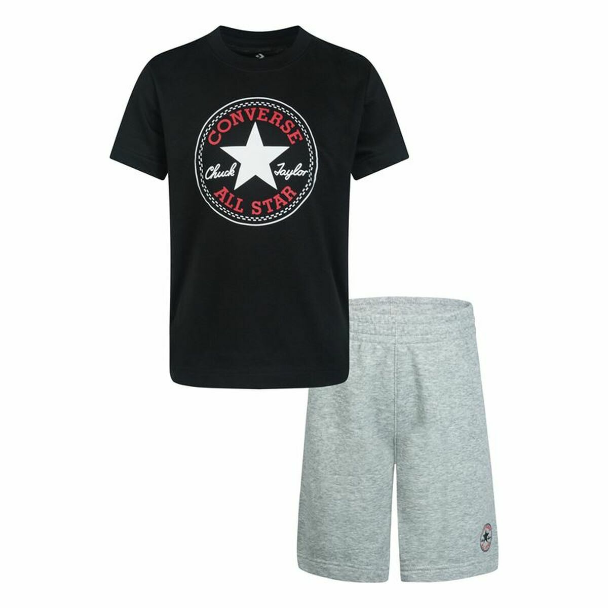 Children's Sports Outfit Converse Core Tee Black/Grey - MES49