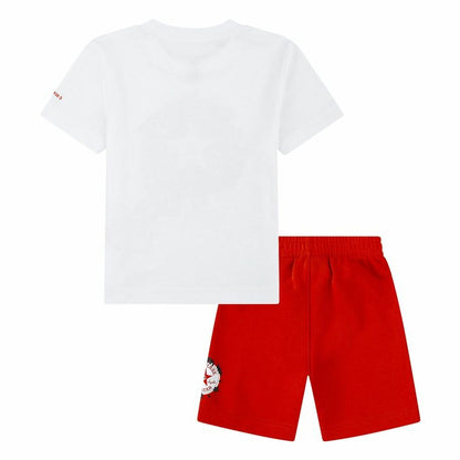 Children's Sports Outfit Converse Squiggle S/Se+Ft White - MES49