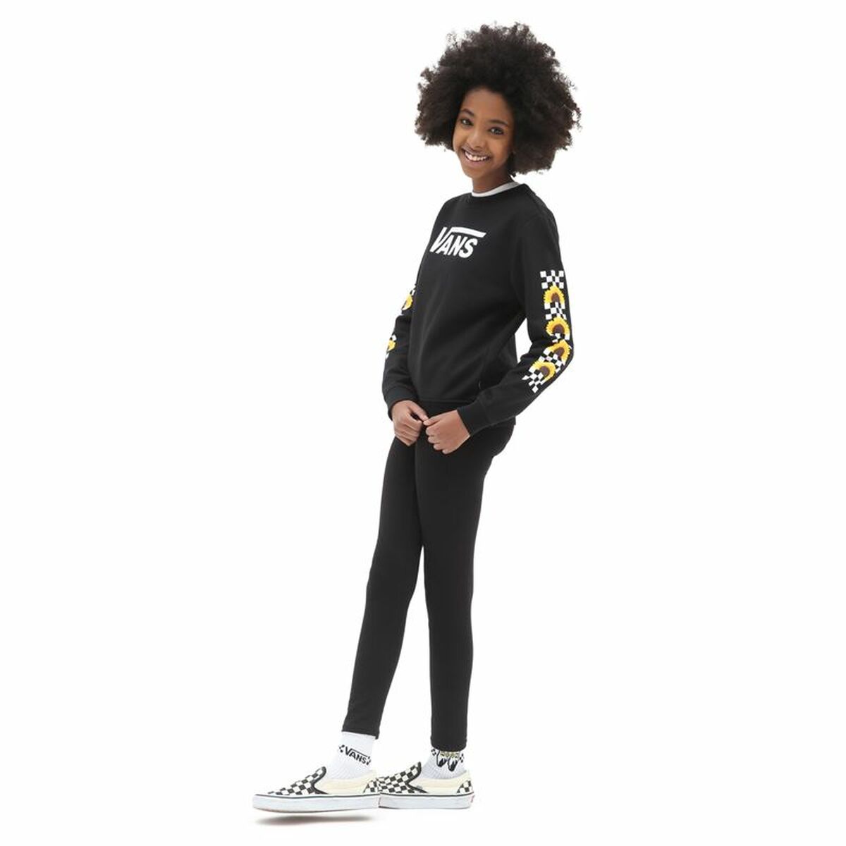 Children’s Sweatshirt without Hood Vans Sunlit Black - MES49