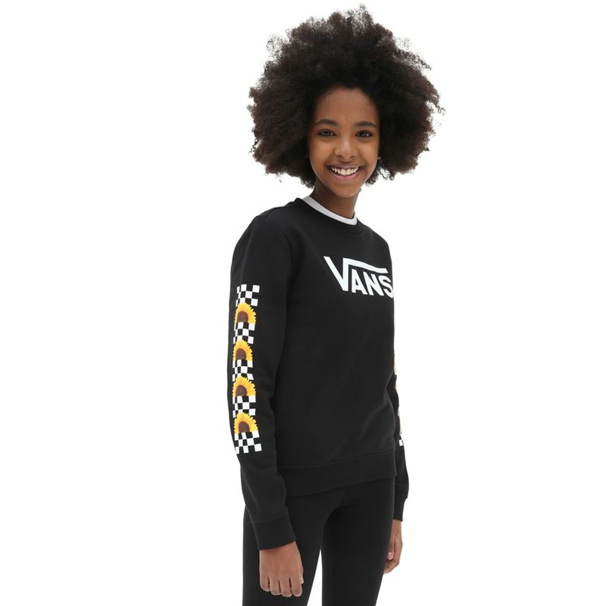 Children’s Sweatshirt without Hood Vans Sunlit Black - MES49