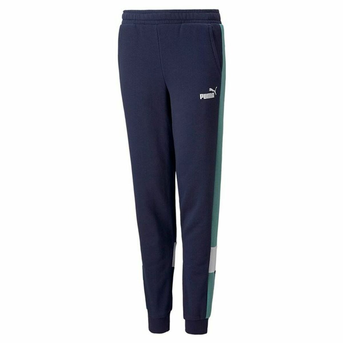 Children's Tracksuit Bottoms Puma Essential+ Colorblock B Dark blue - MES49