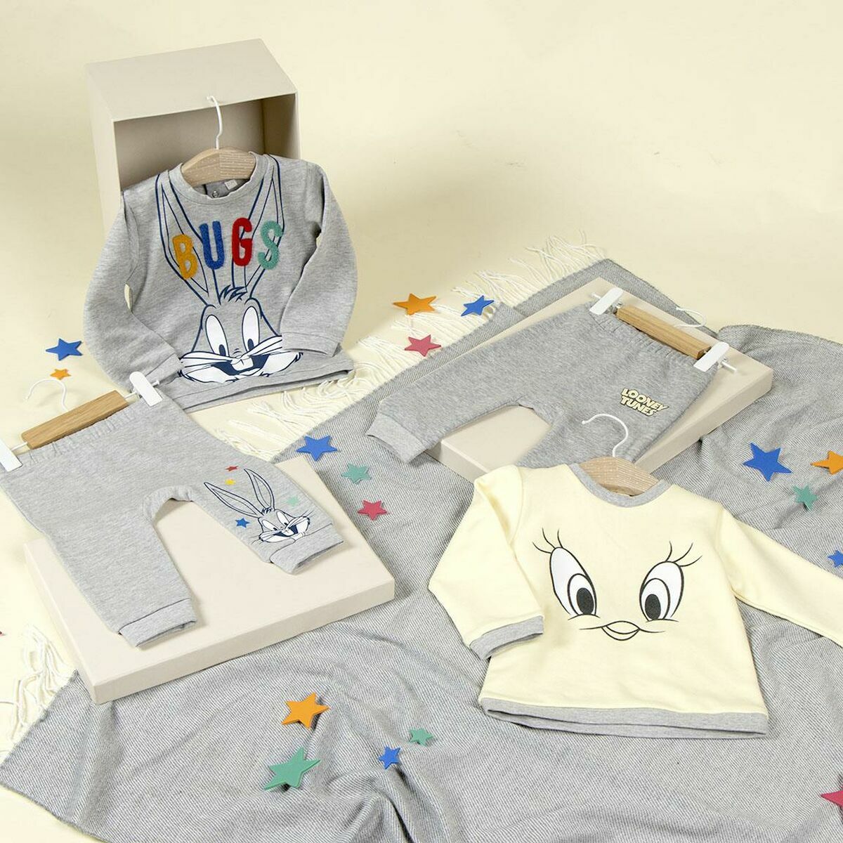 Children’s Tracksuit Looney Tunes Grey - MES49