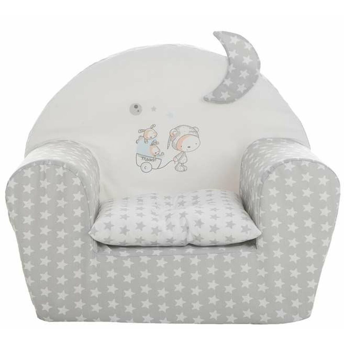 Child's Armchair Stars 44 x 34 x 53 cm Grey - MES49