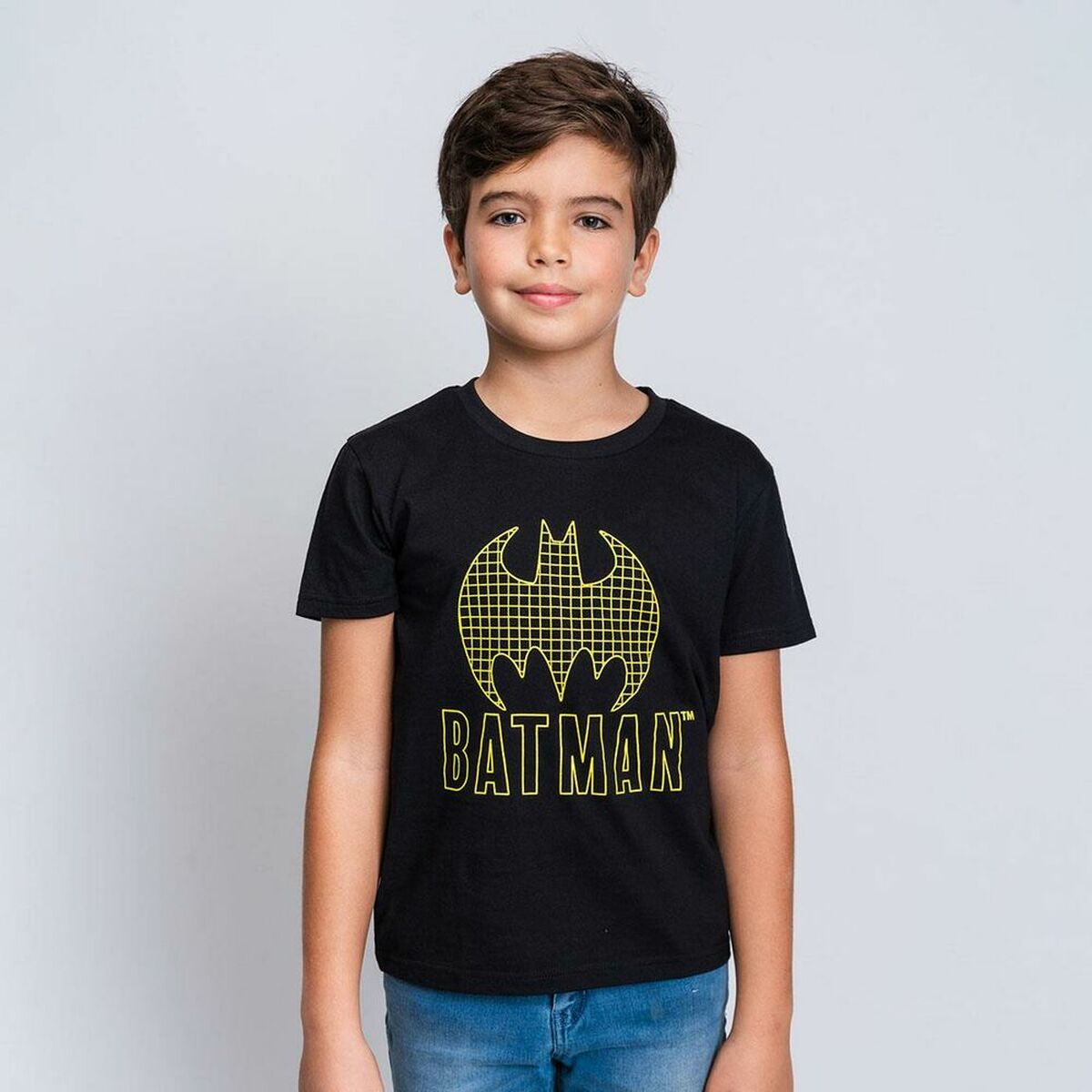 Child's Short Sleeve T-Shirt Batman Black - MES49