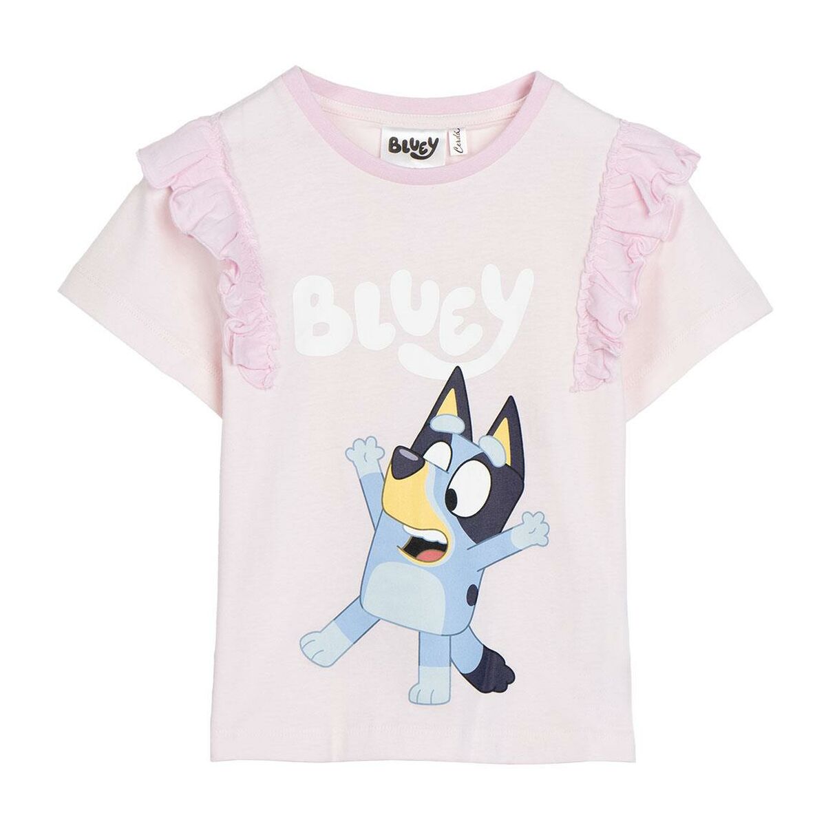 Child's Short Sleeve T-Shirt Bluey Light Pink - MES49