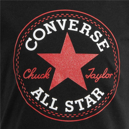 Child's Short Sleeve T-Shirt Converse Timeless Patch Black - MES49