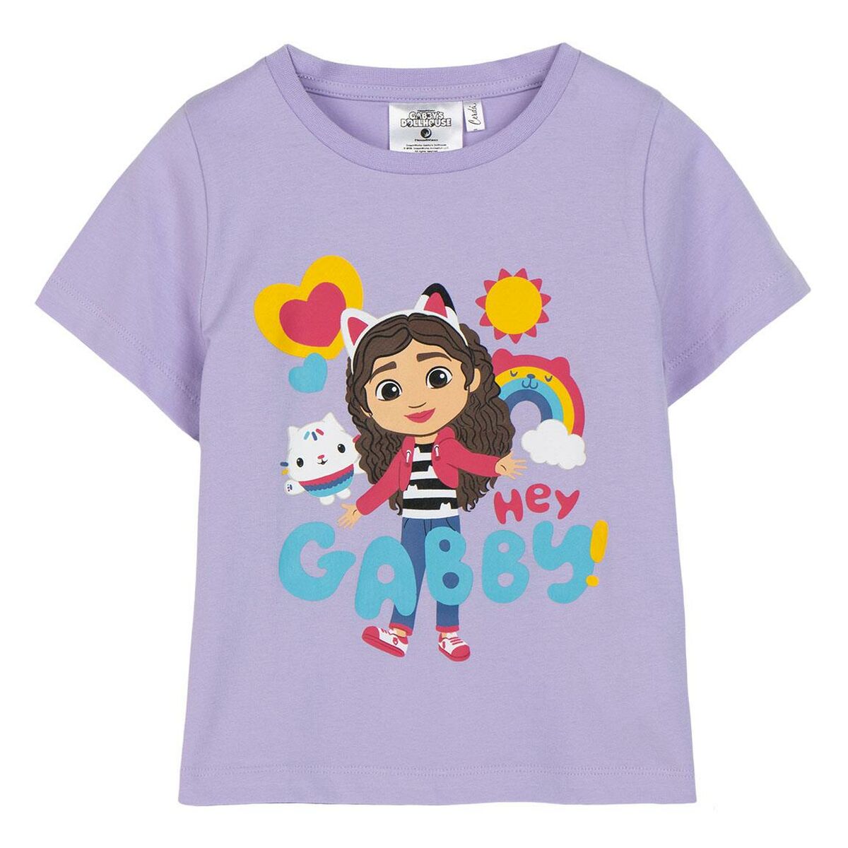 Child's Short Sleeve T-Shirt Gabby's Dollhouse White - MES49