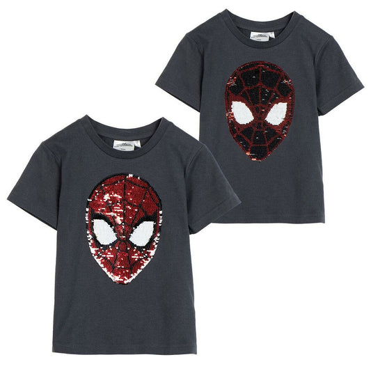 Child's Short Sleeve T-Shirt Spider - Man Dark grey - MES49