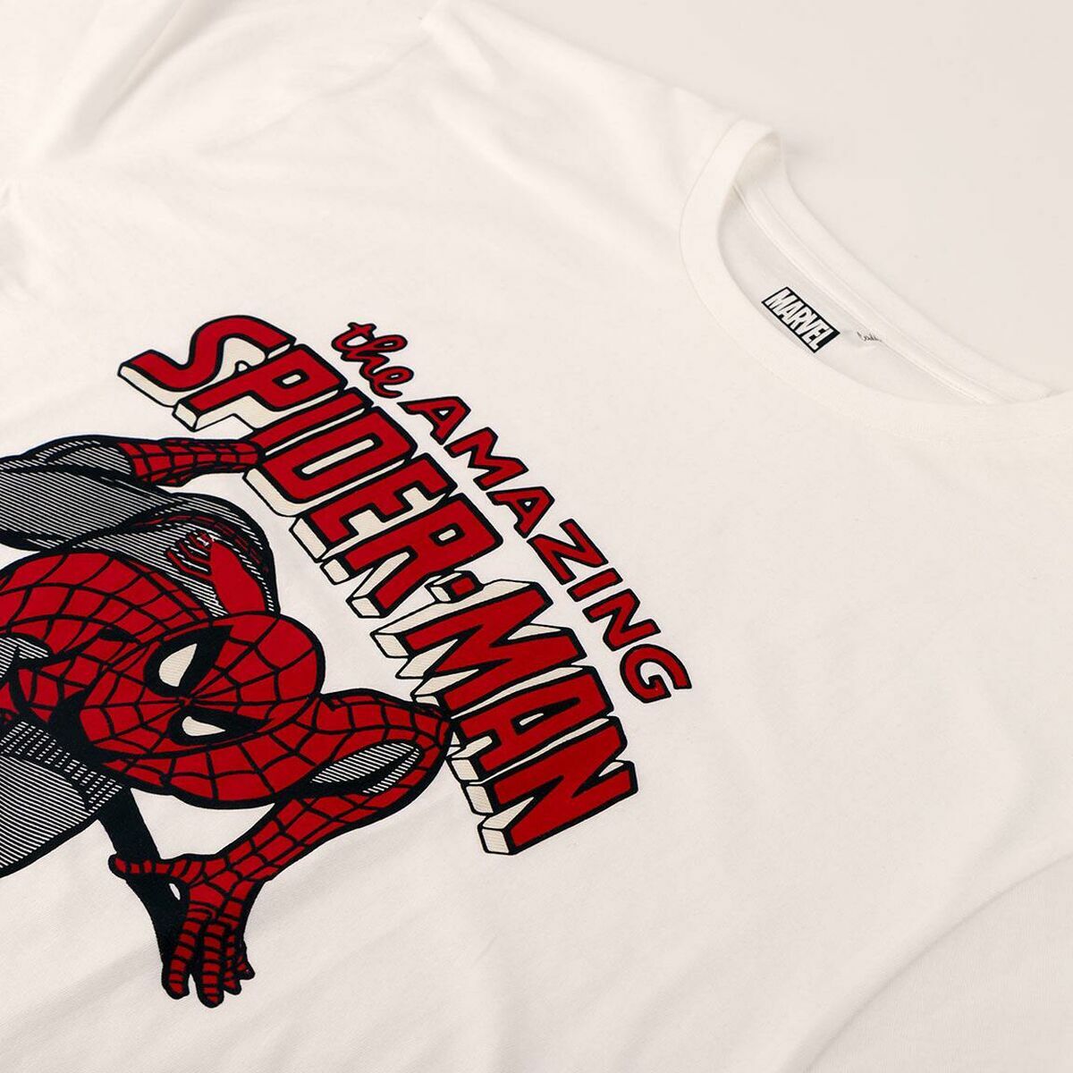 Child's Short Sleeve T-Shirt Spider - Man White - MES49