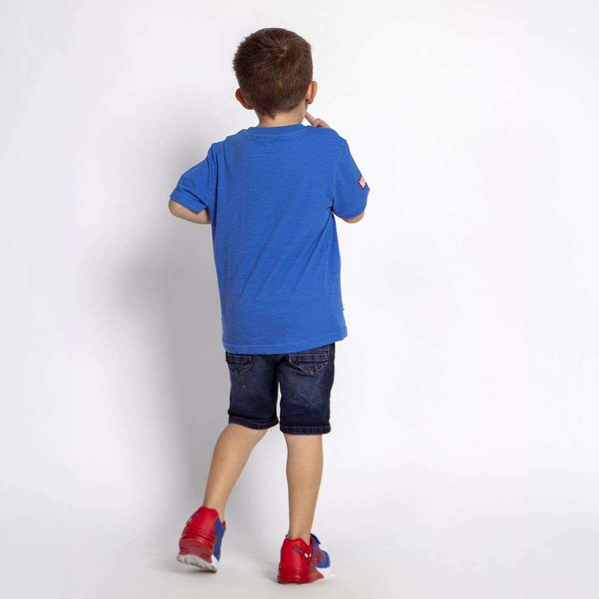 Child's Short Sleeve T-Shirt Spidey Blue - MES49