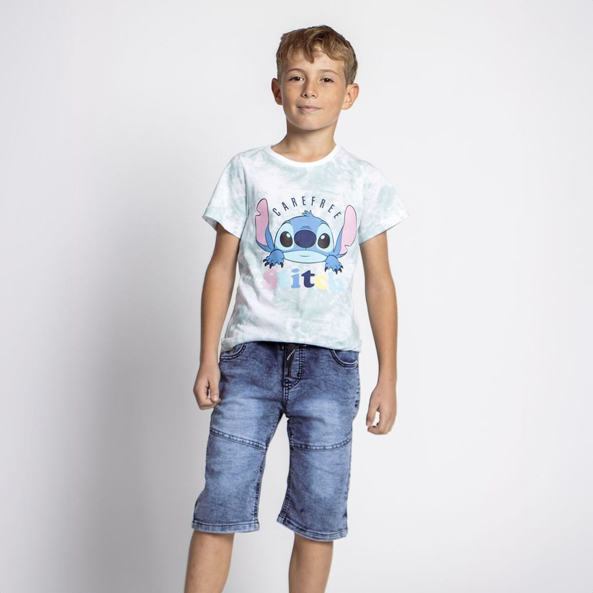 Child's Short Sleeve T-Shirt Stitch Multicolour - MES49