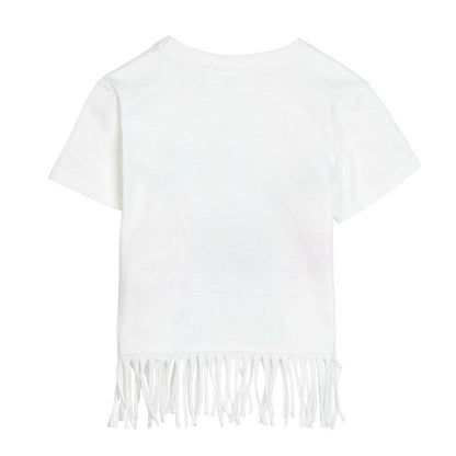 Child's Short Sleeve T-Shirt Stitch White - MES49