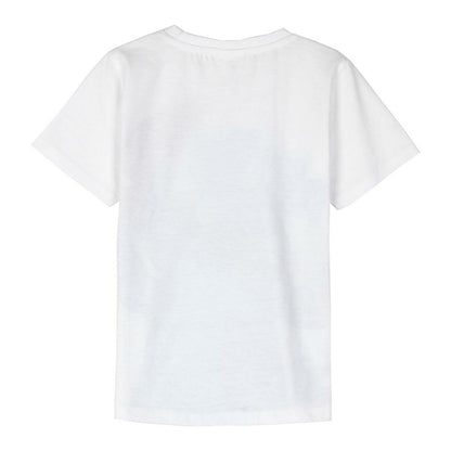 Child's Short Sleeve T-Shirt Stitch White - MES49