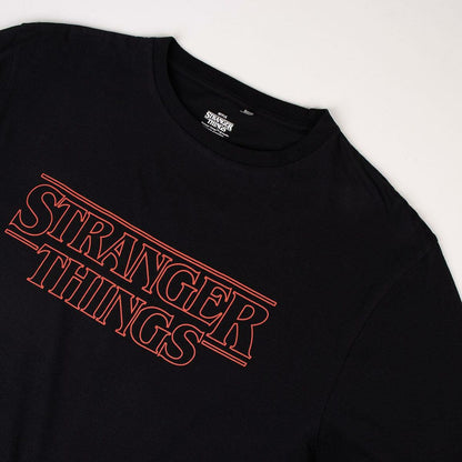 Child's Short Sleeve T-Shirt Stranger Things Black - MES49