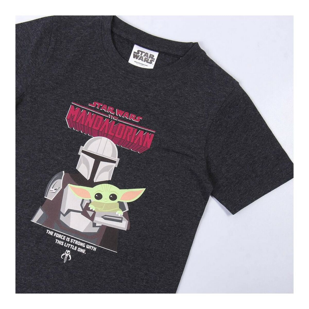 Child's Short Sleeve T-Shirt The Mandalorian Black - MES49