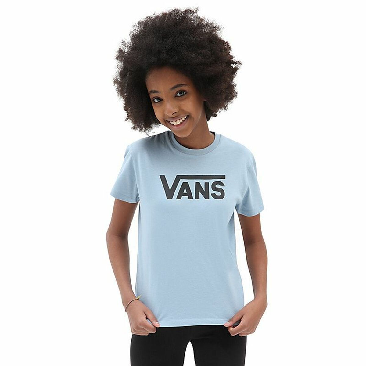 Child's Short Sleeve T-Shirt Vans Flying V Crew Blue - MES49