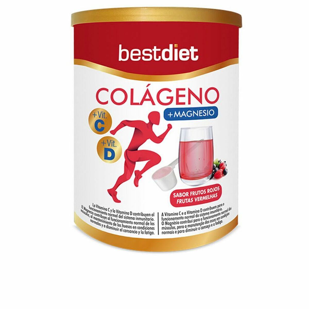 Collagen Best Diet Colágeno Con Magnesio En Polvo Magnesium Dust Red fruits - MES49