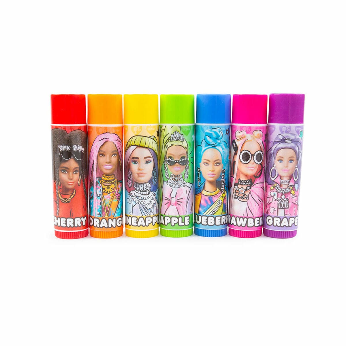 Coloured Lip Balm Barbie Children's 7 Pieces - MES49