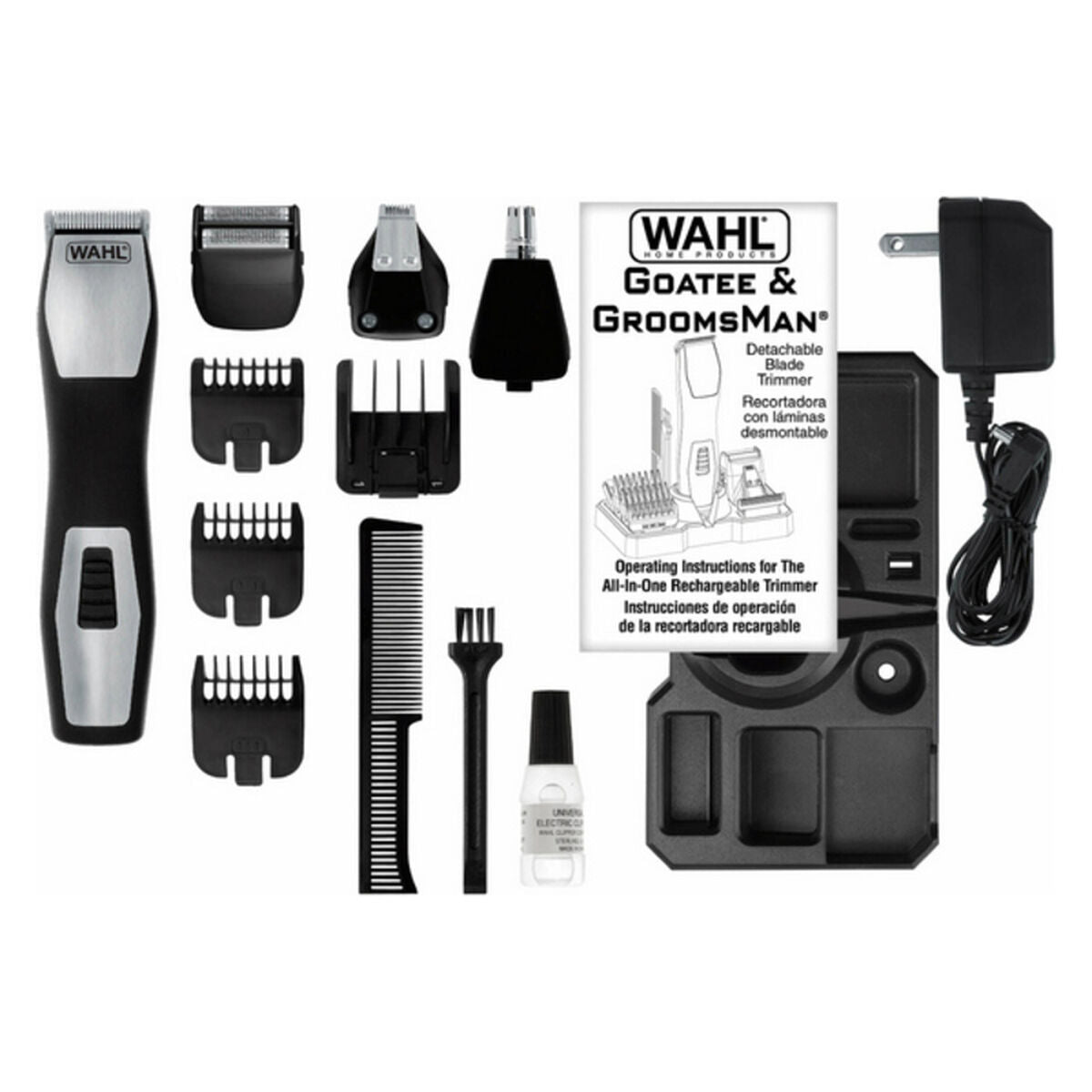 Cordless Hair Clippers Wahl GroomsMan Pro Black - MES49