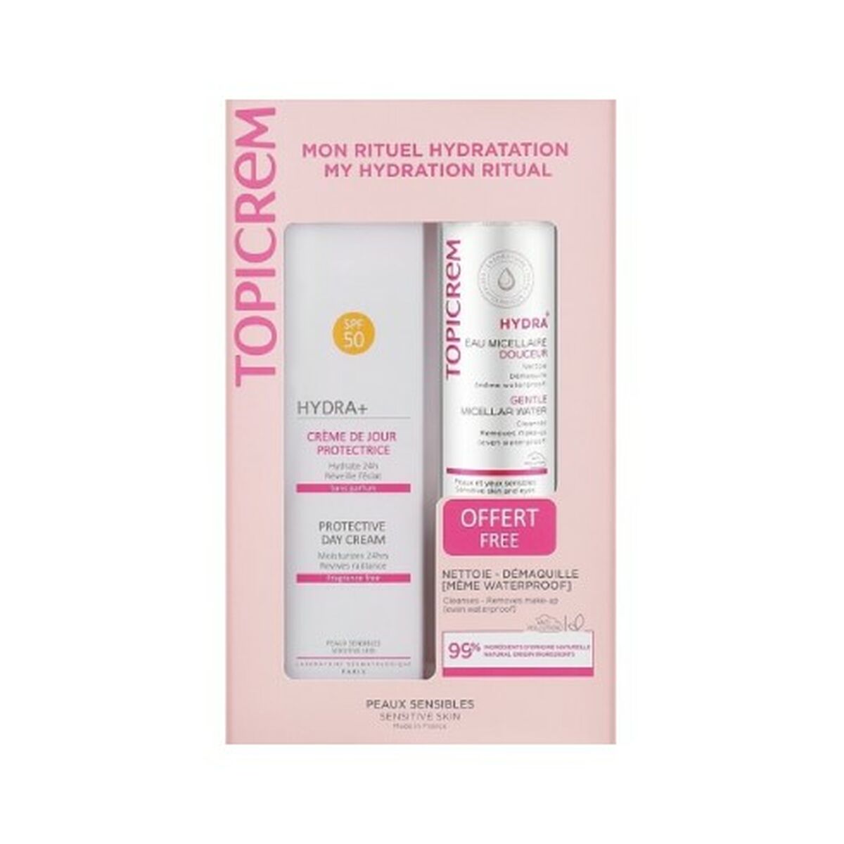 Cosmetic Set Topicrem Crema Día Protectora Lote 2 Pieces - MES49