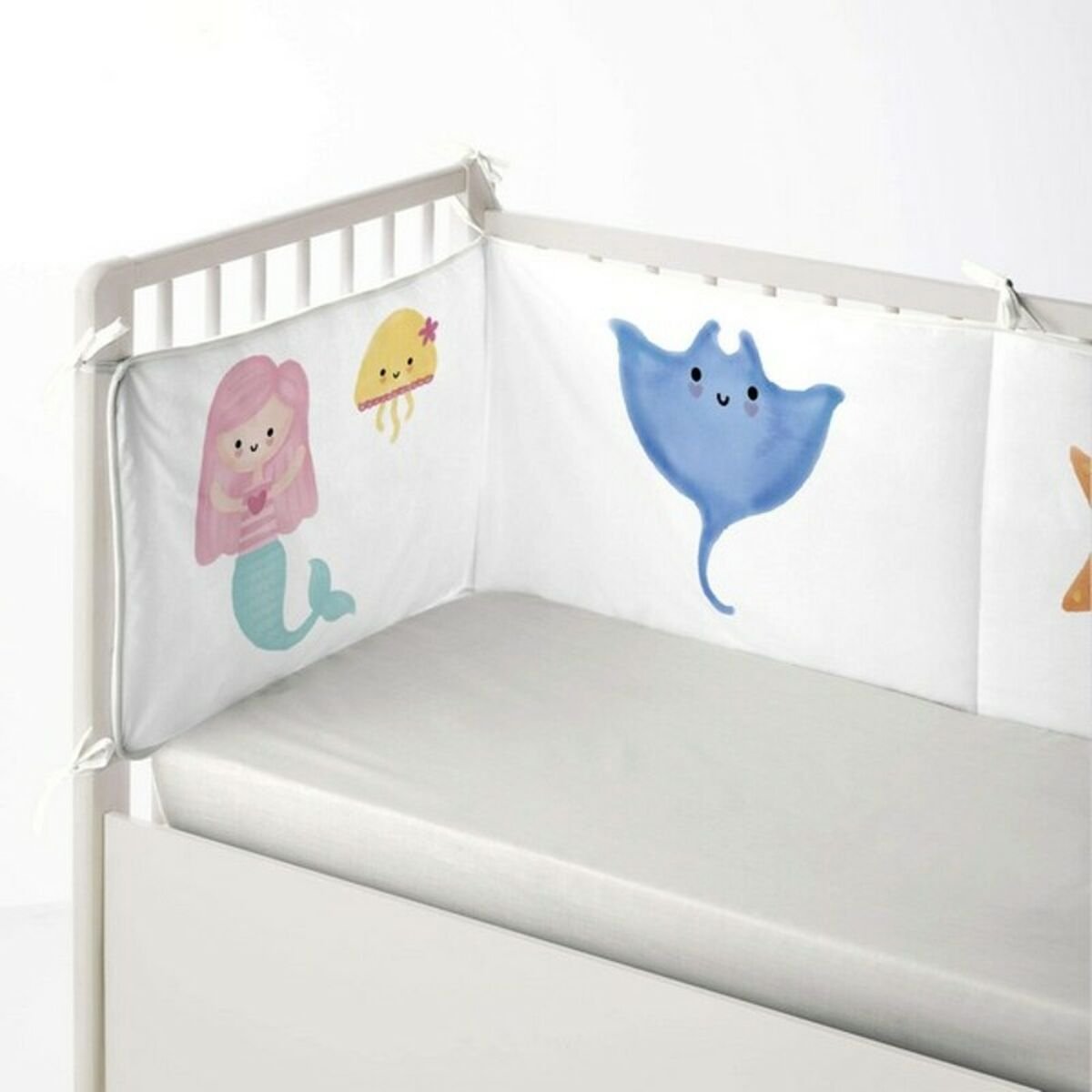 Cot protector Cool Kids Mermaid (60 x 60 x 60 + 40 cm) - MES49