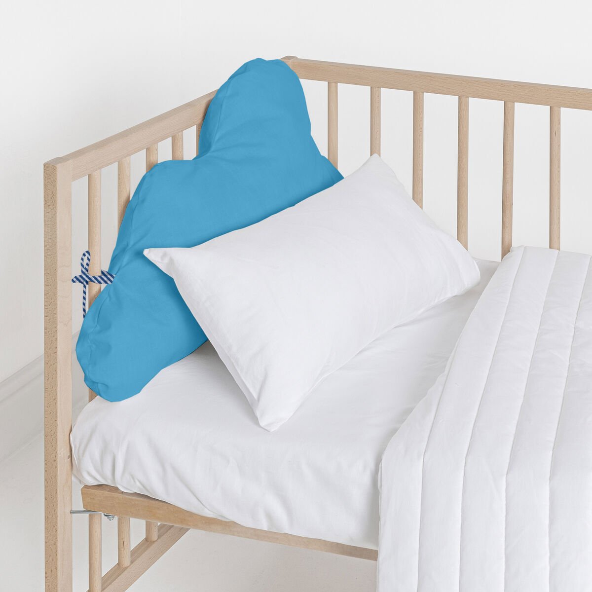 Cot protector HappyFriday Basic Kids Cloud Turquoise 60 x 40 cm - MES49