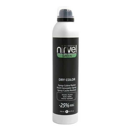 Cover Up Spray for Grey Hair Green Dry Color Nirvel Green Dry Black (300 ml) - MES49