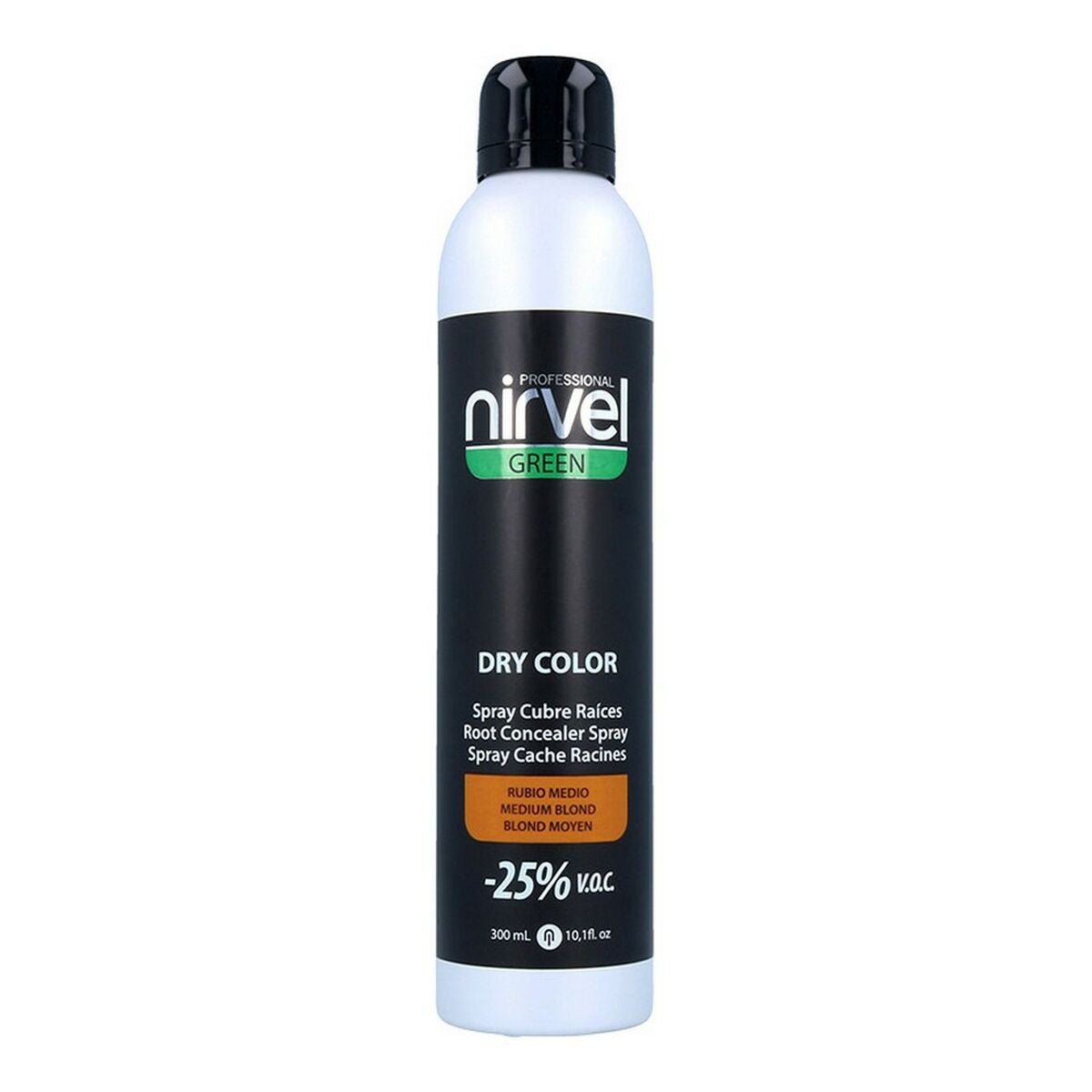 Cover Up Spray for Grey Hair Green Dry Color Nirvel Green Dry Medium Blonde (300 ml) - MES49