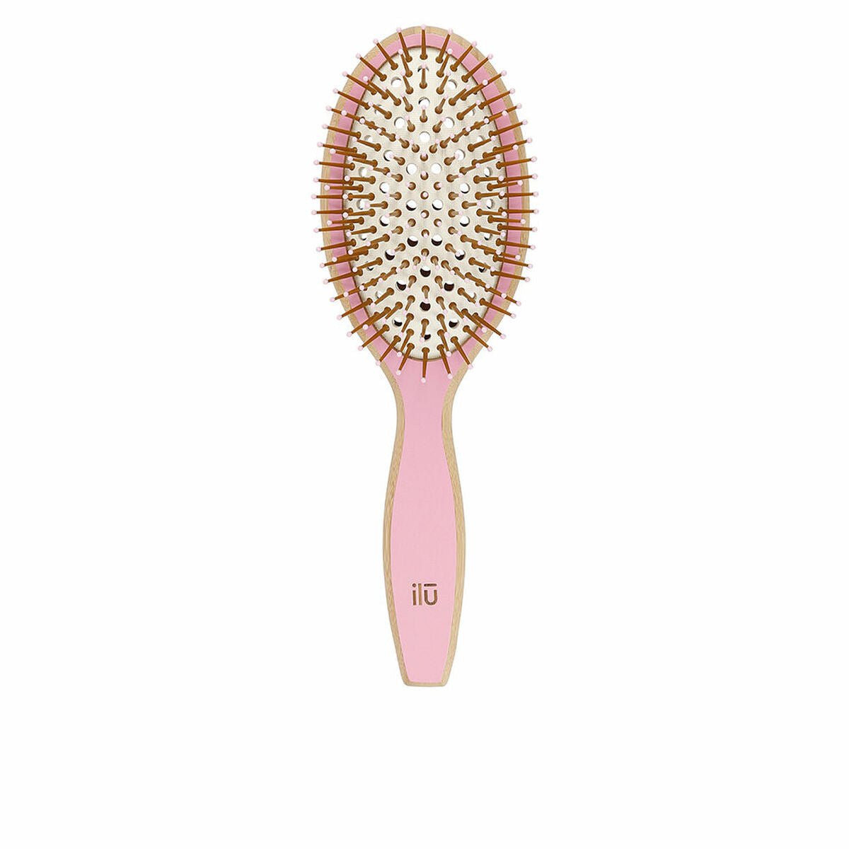 Detangling Hairbrush Ilū Bamboom Pink Oval - MES49