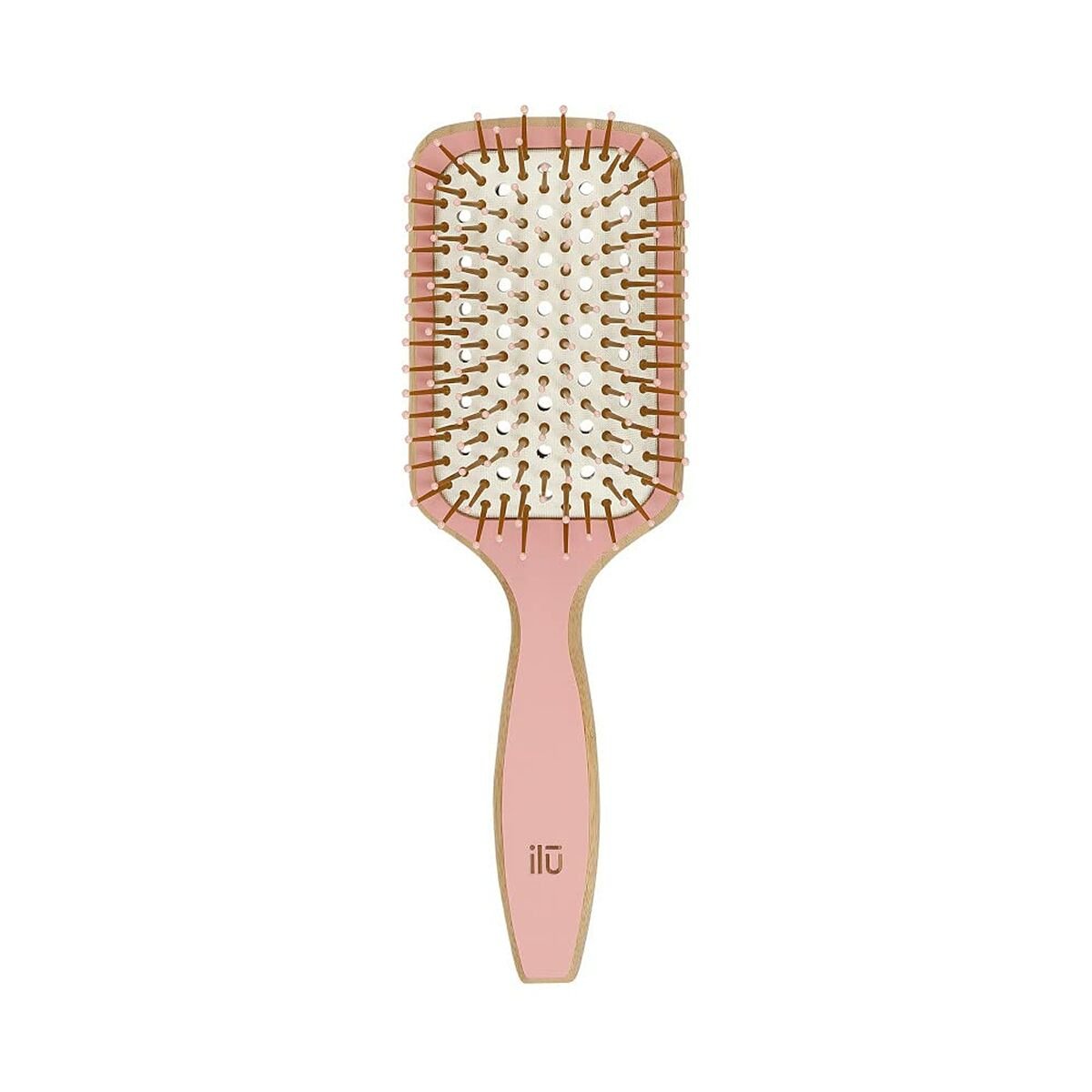 Detangling Hairbrush Ilū Bamboom Pink Squared - MES49