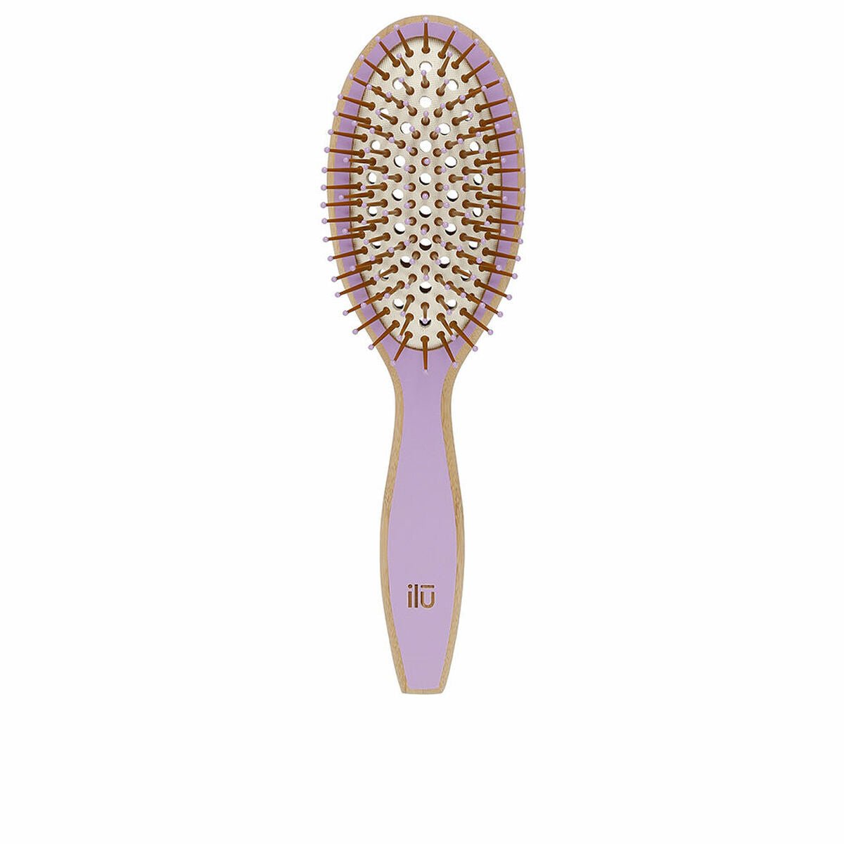 Detangling Hairbrush Ilū Bamboom Purple Medium Oval - MES49