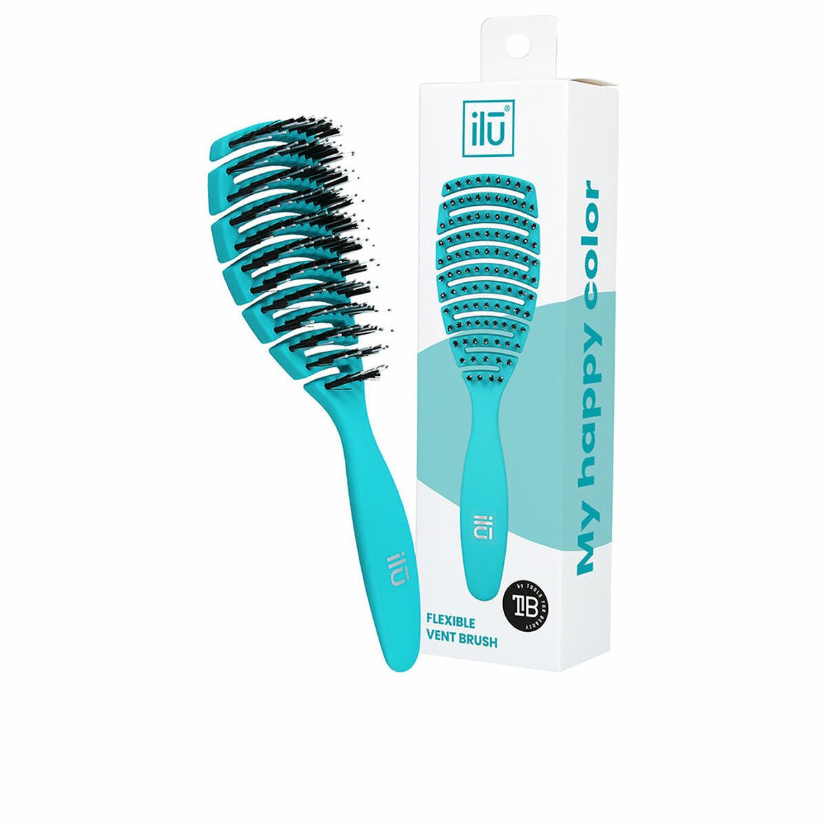 Detangling Hairbrush Ilū Flexible Vent Blue Ocean Blue (1 Unit) - MES49