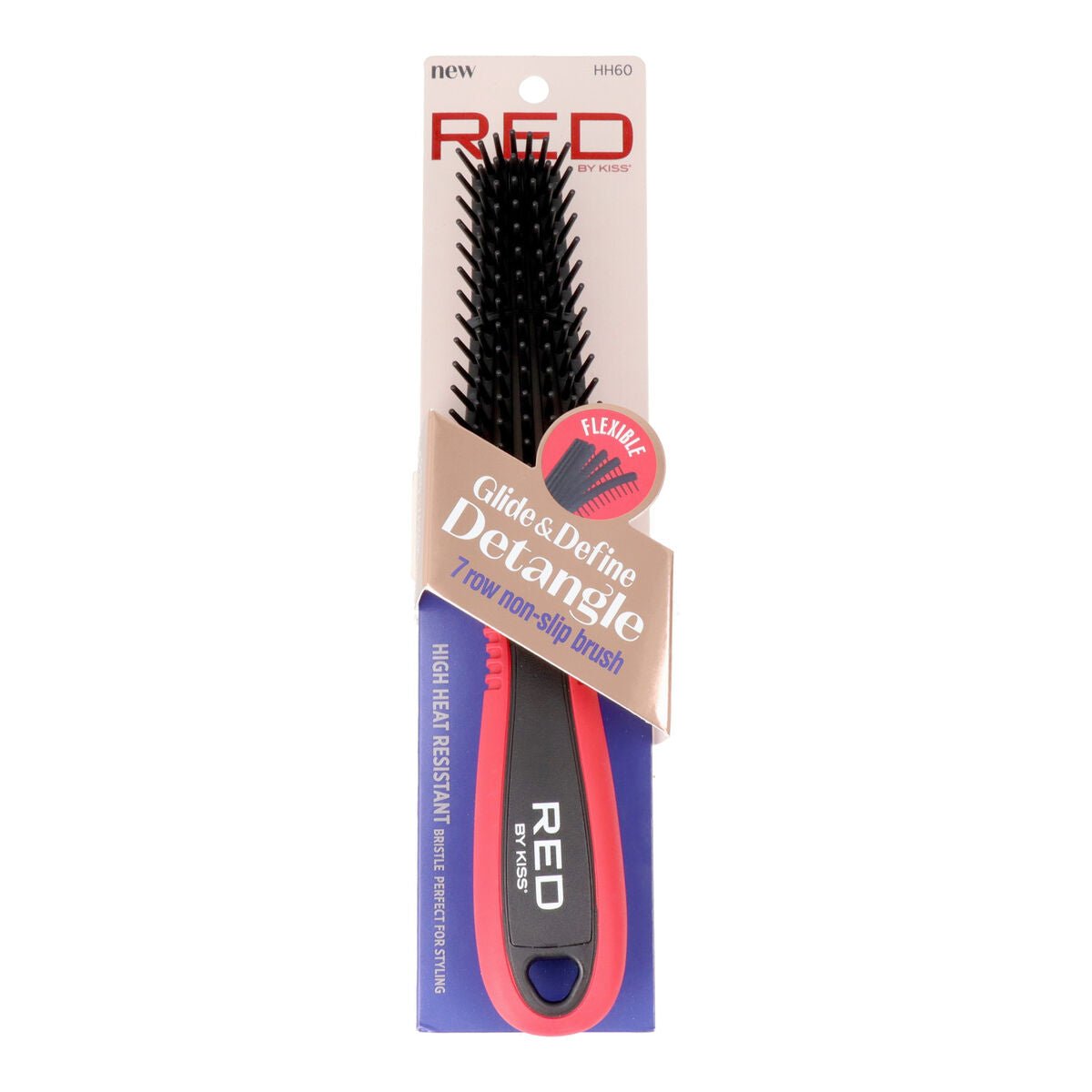 Detangling Hairbrush Red Kiss Kiss Ez - MES49