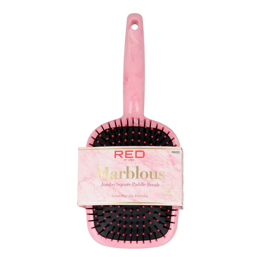 Detangling Hairbrush Red Kiss Kiss Marblous Pink - MES49