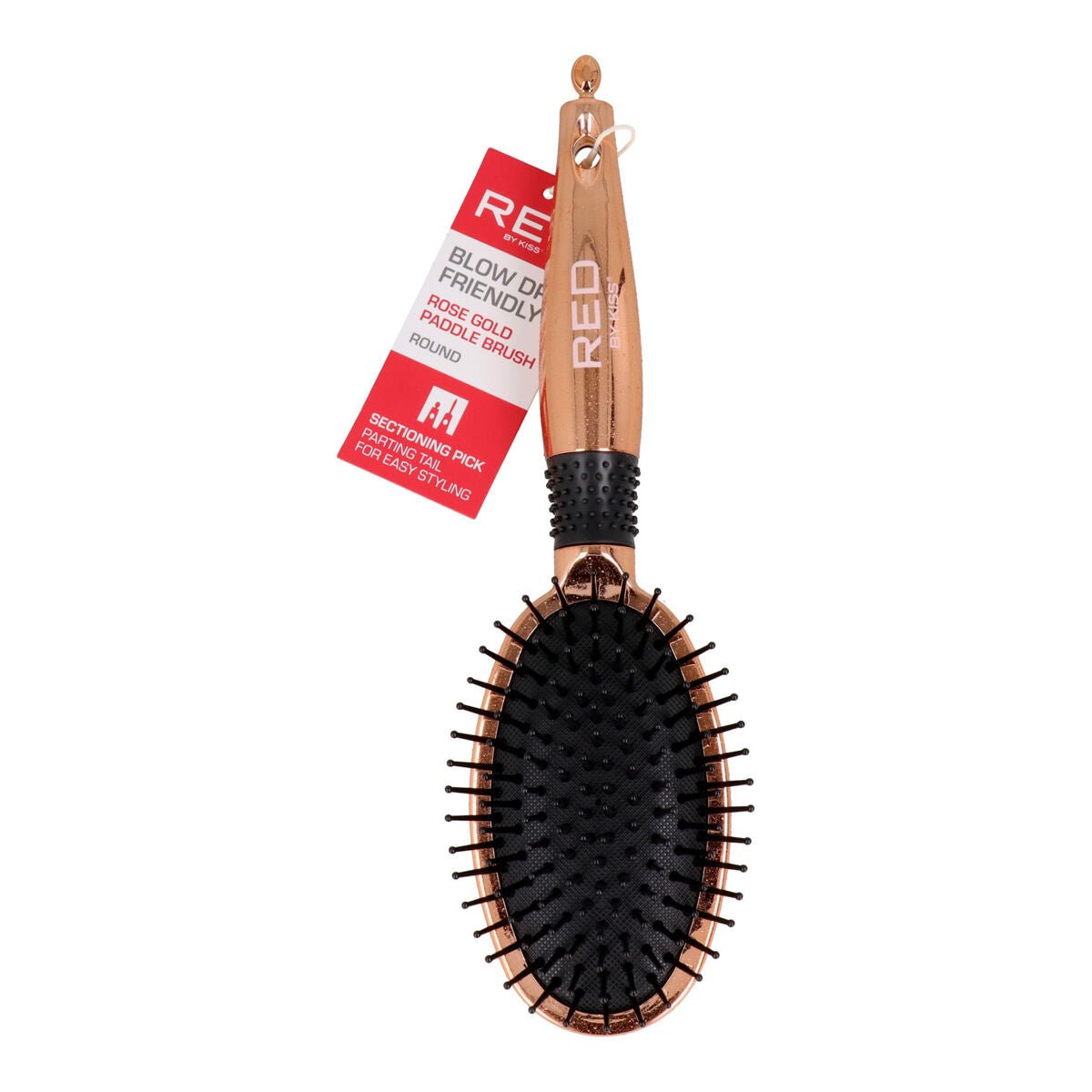 Detangling Hairbrush Red Kiss Kiss Rose Circular - MES49