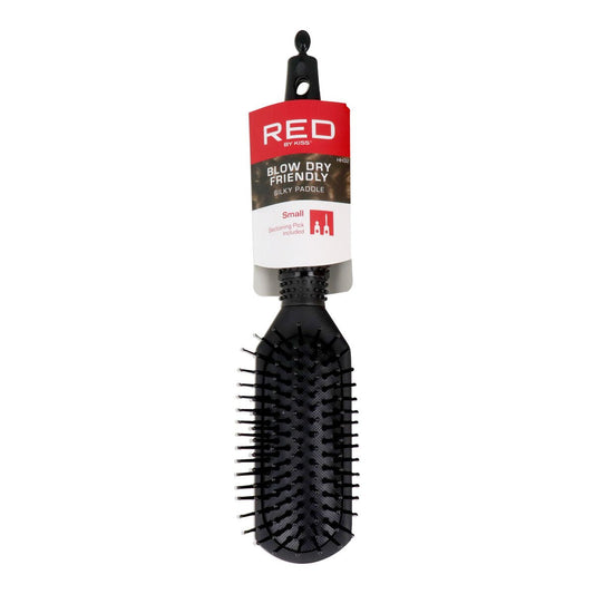 Detangling Hairbrush Red Kiss Kiss Rubberized Black - MES49