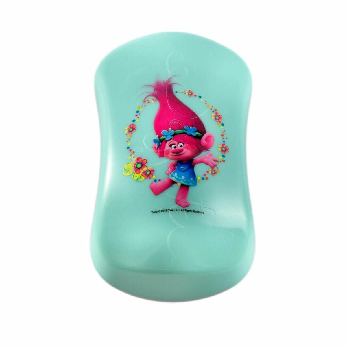 Detangling Hairbrush Trolls Turquoise Flower - MES49