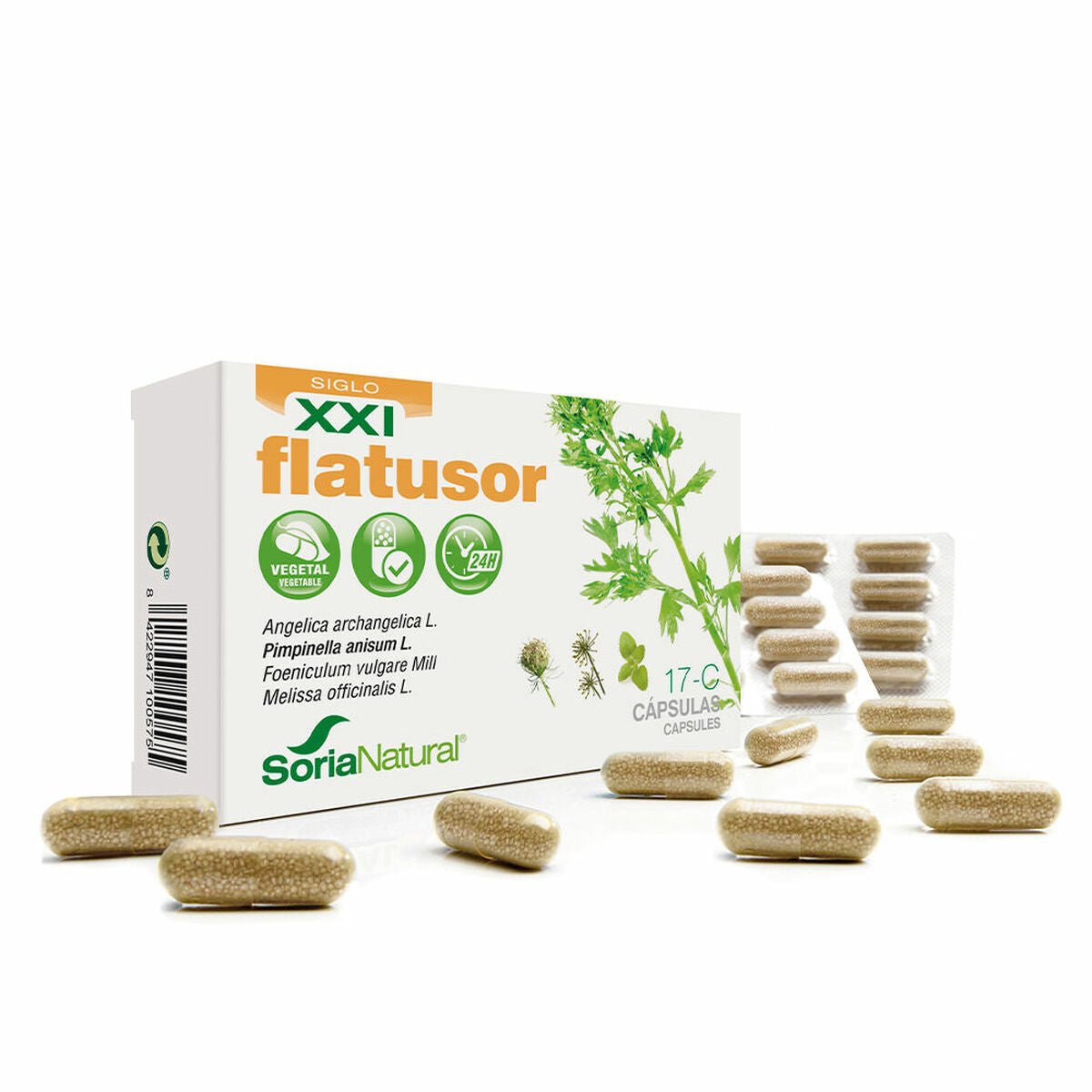 Digestive supplement Soria Natural Flatusor 30 Units - MES49